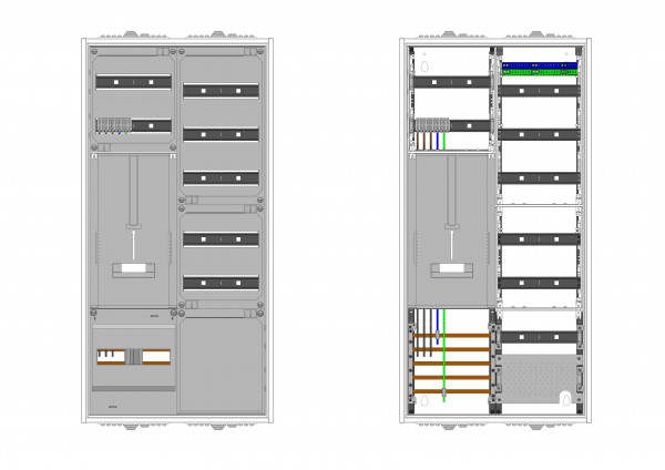 AZ22BSA-230, Zählerverteilung mit 3-Punktbefestigu