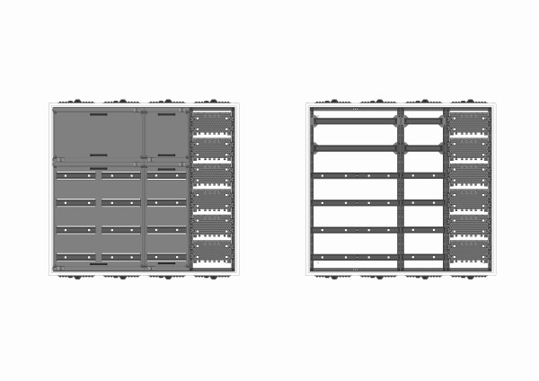 Automatenverteiler, UVK, BxHxT = 1050x950x120, M1