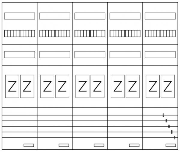 AEZ52-230-135, eHZ-Zählerverteilung