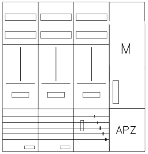 AZ42BMA-210-2, Zählerverteilung mit 3-Punktbefesti