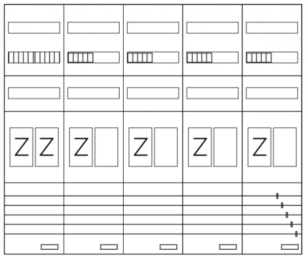 AEZ52-230-131, eHZ-Zählerverteilung