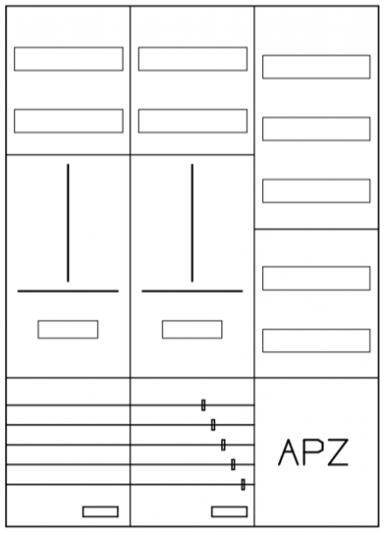 AZ32BSA-230-2, Zählerverteilung mit 3-Punktbefesti
