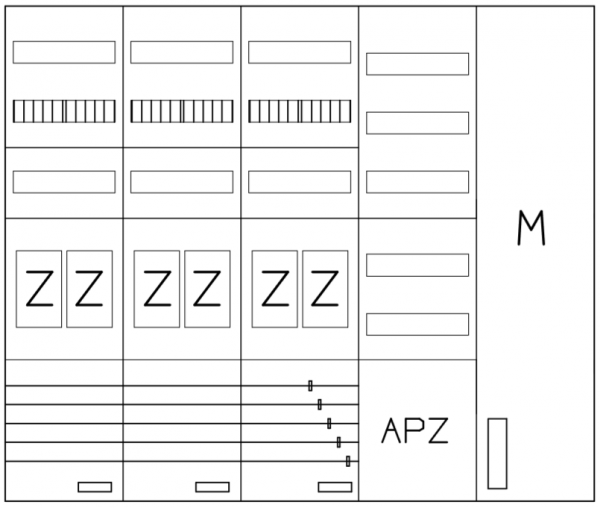 AEZ52-230-105, eHZ-Zählerverteilung