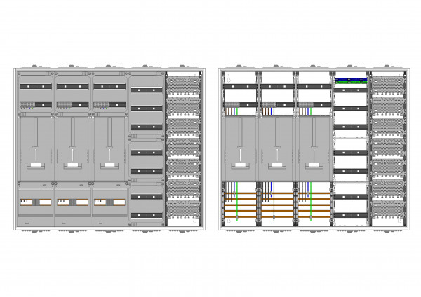 AZ52BSM-230, Zählerverteilung mit 3-Punktbefestigu