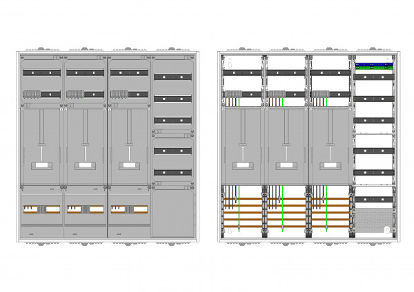 AZ42BSA-210-2, Zählerverteilung mit 3-Punktbefesti