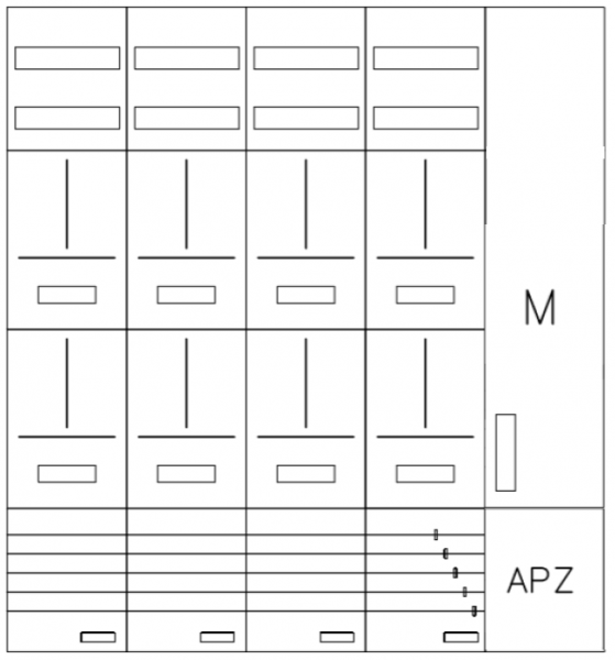 AZ102HM2A-210, Zählerverteilung mit 3-Punktbefesti
