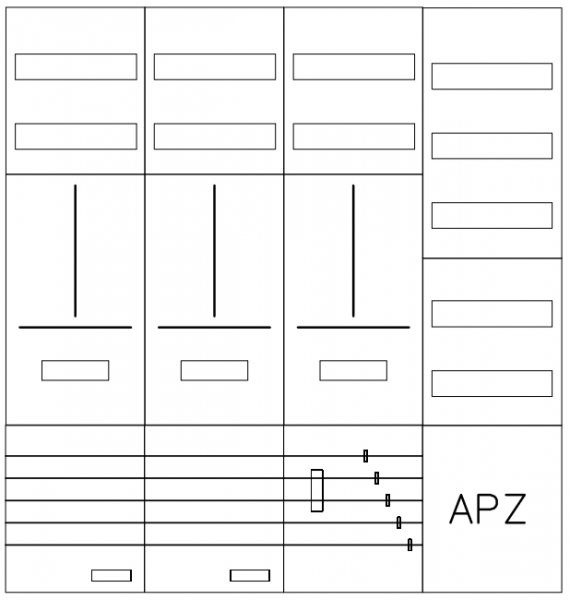 AZ42BSA-210-2, Zählerverteilung mit 3-Punktbefesti