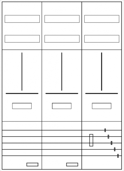 AZ32B-230-3, Zählerverteilung mit 3-Punktbefestigu