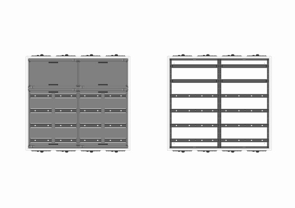 Automatenverteiler, AVB, BxHxT = 1050x950x210