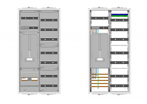 AZ22BS-230, Zählerverteilung mit 3-Punktbefestigun