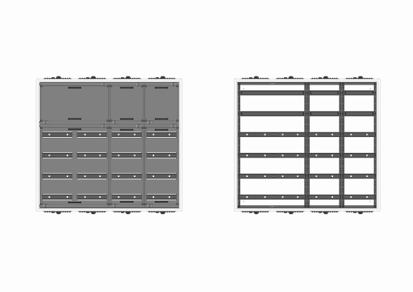 Automatenverteiler, AVB, BxHxT = 1050x950x210, S