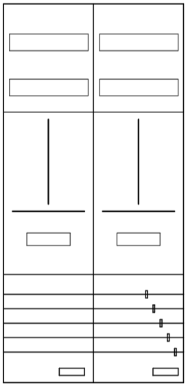 AZ22B-230-2, Zählerverteilung mit 3-Punktbefestigu
