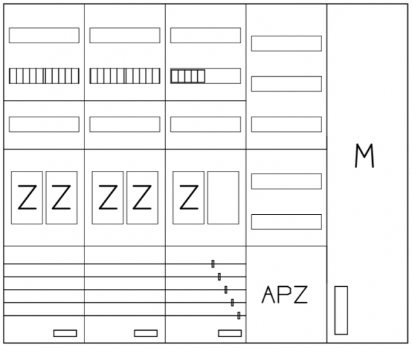 AEZ52-210-100, eHZ-Zählerverteilung