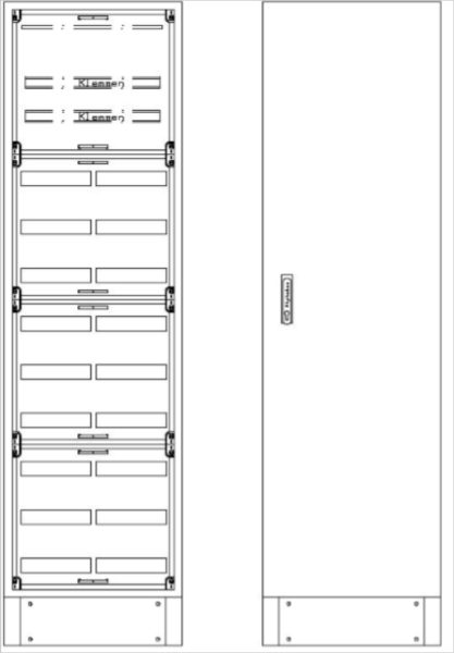 RSVB2-12-300Reihenschaltschrank, RSVB, BxHxT = 570