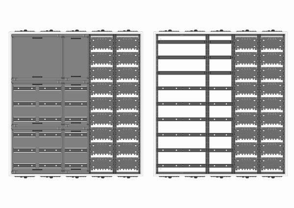 Automatenverteiler, UVB, BxHxT = 1300x1400x210, M2