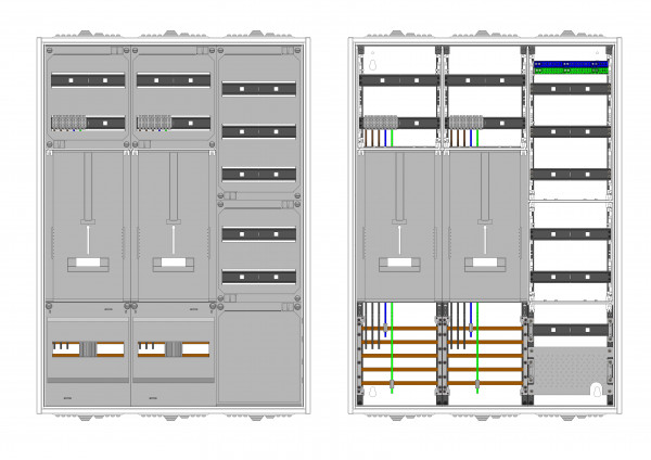 AZ32BSA-230-2, Zählerverteilung mit 3-Punktbefesti