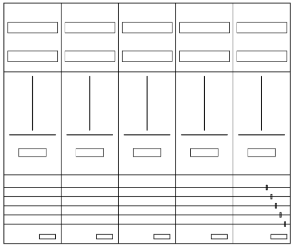 AZ52B-230-5, Zählerverteilung mit 3-Punktbefestigu
