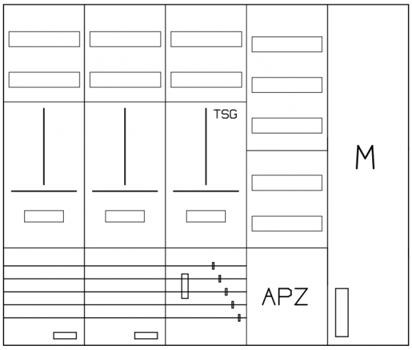 AZ52BSAM-230, Zählerverteilung mit 3-Punktbefestig