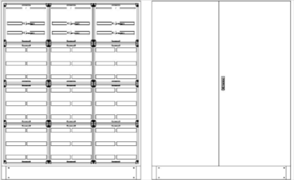 RSVB6-12-300Reihenschaltschrank, RSVB, BxHxT = 157