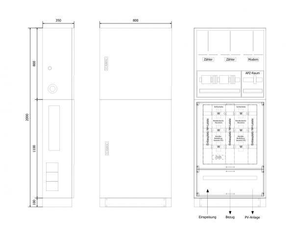 MWSK-2-3-600A-01 | Mess- und Wandlerschrankkombinati