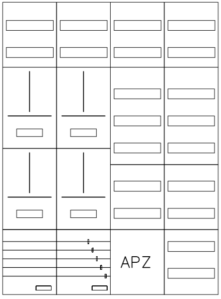 AZ82HS4A-210, Zählerverteilung mit 3-Punktbefestig