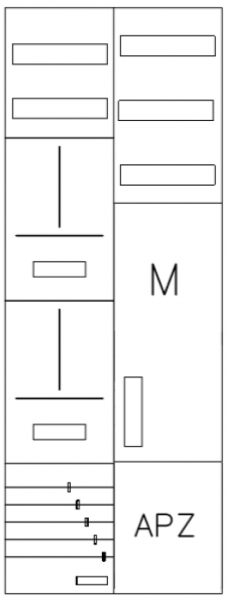 AZ42HS1AM1-210, Zählerverteilung mit 3-Punktbefest