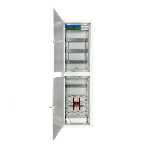 AMVK-3.36ST-MV-H-P | AP-Media-/Kleinverteilerkombination POLARIS 3-reihig vertikal | Steckklemme