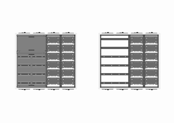 Automatenverteiler, AVB, BxHxT = 1050x950x210, M2