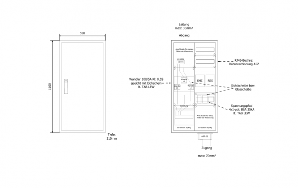 WMSK100-2-7-210-04 LEW-SWAWandlerschrank für Inne