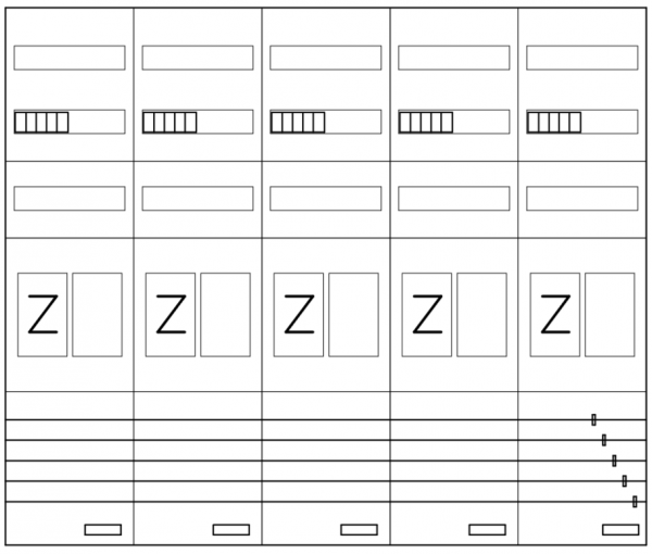 AEZ52-230-130, eHZ-Zählerverteilung