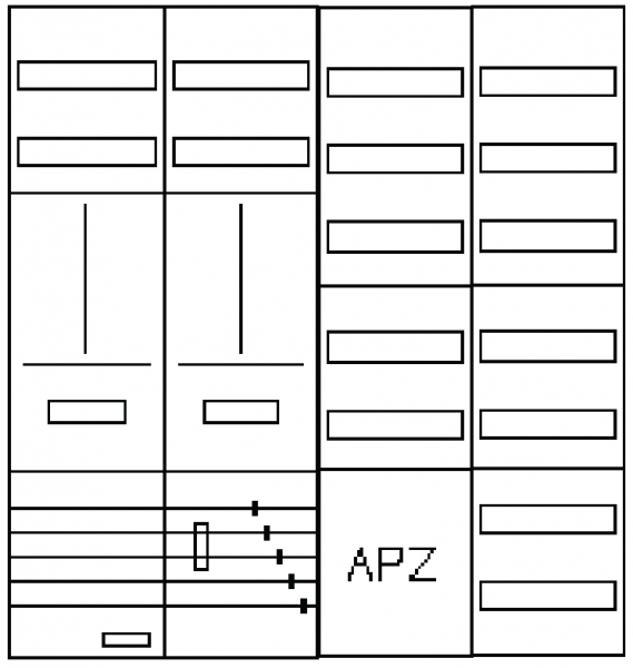 AZ42BS2A-230, Zählerverteilung mit 3-Punktbefestigung