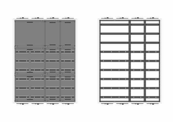 Automatenverteiler, AVB, BxHxT = 1050x1400x210, S