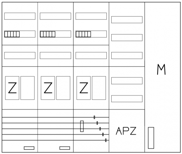 AEZ52-230-110, eHZ-Zählerverteilung