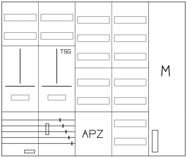 AZ52BSASM-230, Zählerverteilung mit 3-Punktbefesti