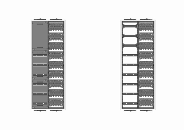 Automatenverteiler, UVK, BxHxT = 550x1400x210, M1