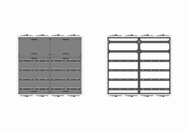 Automatenverteiler, AVK, BxHxT = 1050x950x210