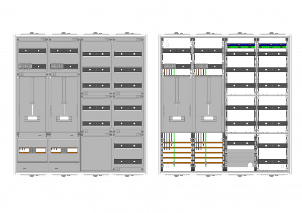 AZ42BS2A-230, Zählerverteilung mit 3-Punktbefestigung
