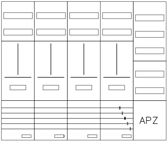 AZ52BSA-210-2, Zählerverteilung mit 3-Punktbefesti
