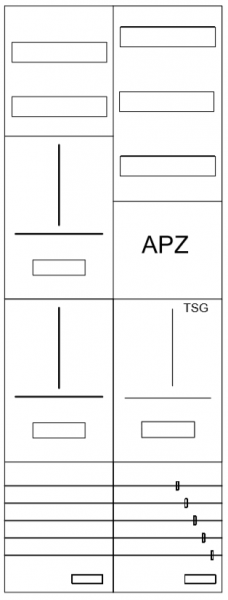 AZ42HS1A-210, Zählerverteilung mit 3-Punktbefestig