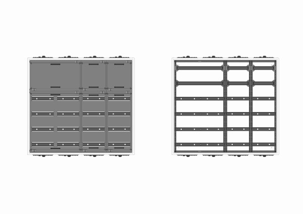 Automatenverteiler, AVK, BxHxT = 1050x950x140, S
