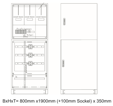 MWSK-2-600A-01 | Mess- und Wandlerschrankkombination bis 630 A