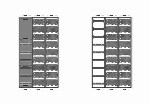 Automatenverteiler, UVK, BxHxT = 800x1400x210, M2