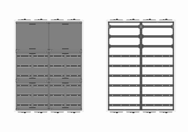 Automatenverteiler, AVK, BxHxT = 1050x1400x210