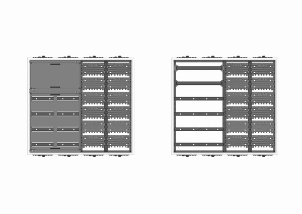 Automatenverteiler, UVK, BxHxT = 1050x950x120, M2